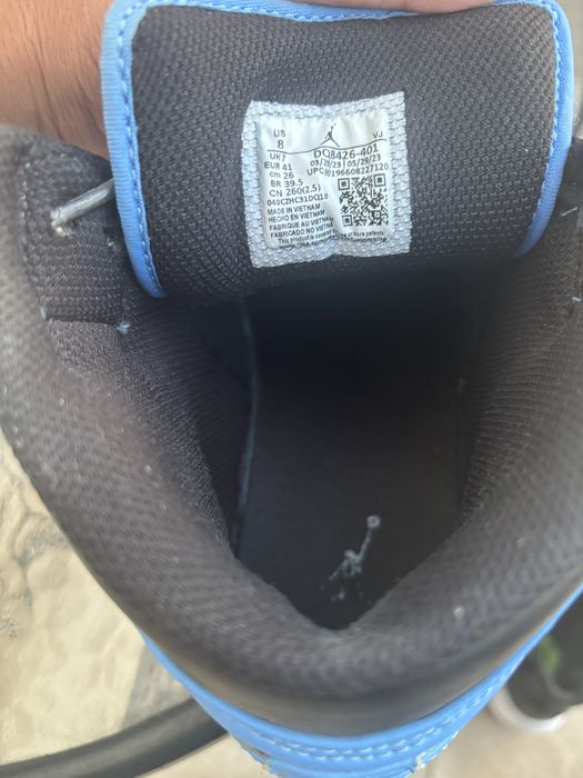 jordan 1 mid blue/black