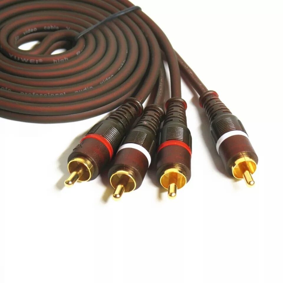 Аудио кабель 2 RCA на 2 RCA (1.5 метра). Фирменный. Алматы.