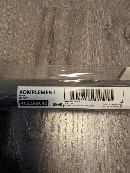 Bara umerase IKEA KOMPLEMENT 50cm, gri inchis