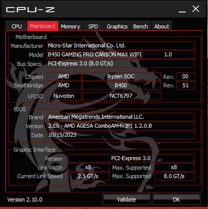 Дънна платка MSI B450 GAMING PRO CARBON MAX WiFi, сокет АМ4