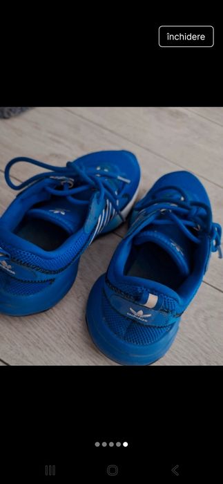 Adidasi Zeno culore Bluebird cu linii albe marime 38.5