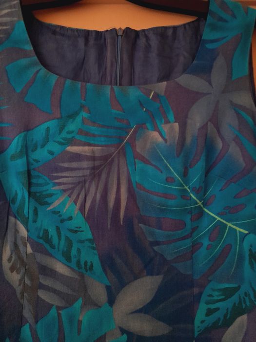 Rochie turcoaz din bumbac