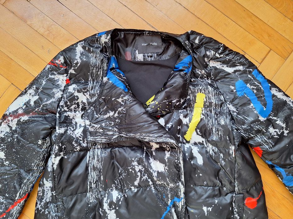 Тънко, леко, дълго пухено яке. Като ново.