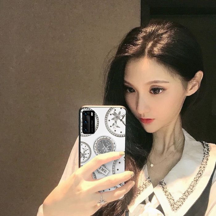 Husa cu pietricele și inel model TIME pentru Huawei P40 , P40 Pro