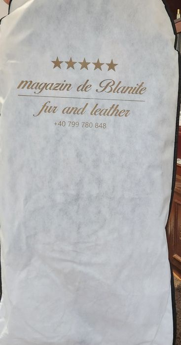 Geaca cu blanita  naturala de vulpe