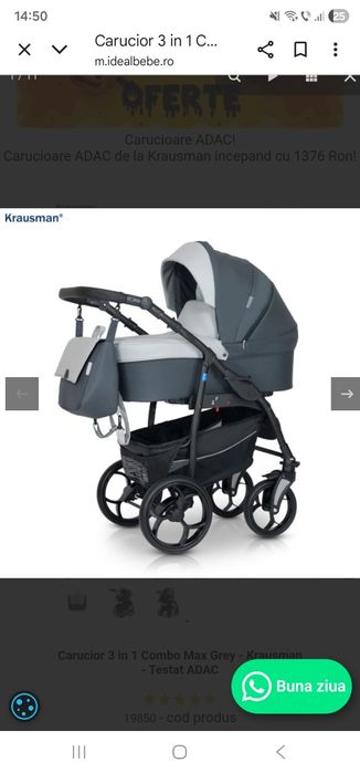 Cărucior krausman 3in1