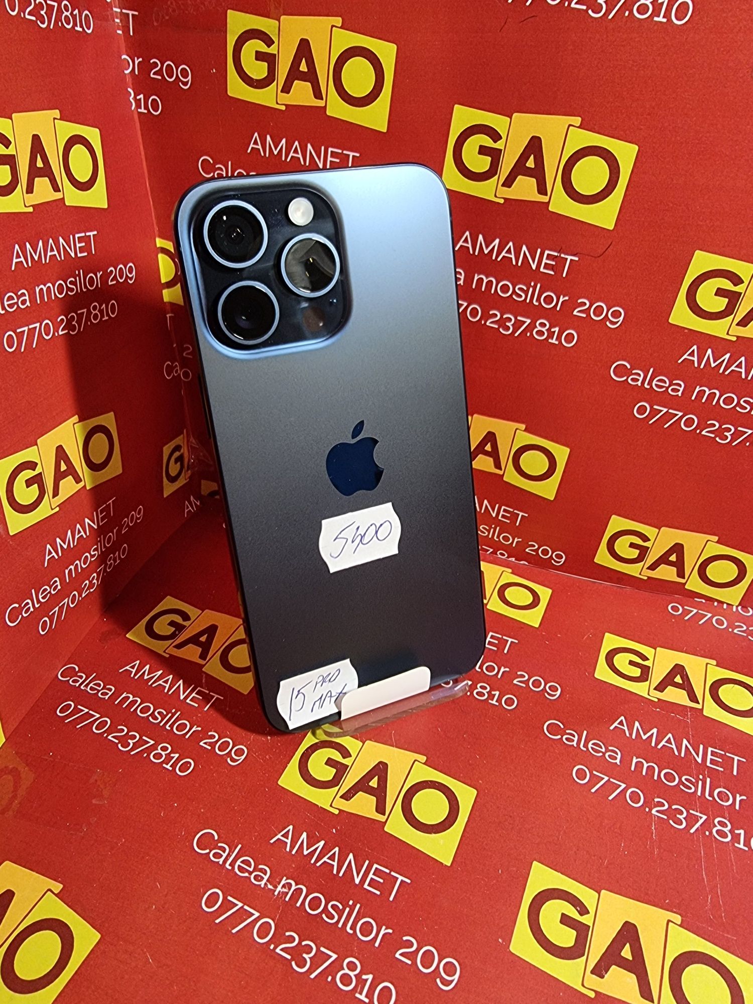 GAO AMANET - iPhone 15 Pro Max, stocare 256gb, nou, neactivat