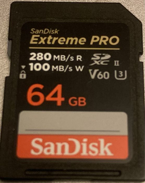 Sandisk Extreme PRO Card de Memorie SDXC 64GB UHS-II U3 V60
