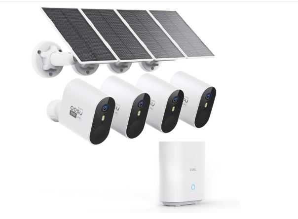 AOSU 3K 5MP UHD Solar Outdoor Camera Kit – nou
