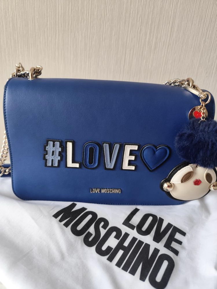 Кожена чанта Love Moschino