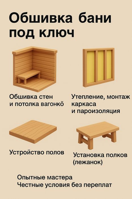 Отделка и обшивка бань — качественно, без переплат!