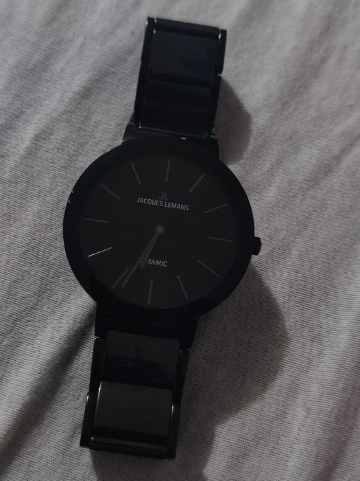 Ceas Jacques Lemans Ceramic 42-8 original – negru, elegant, stare bună