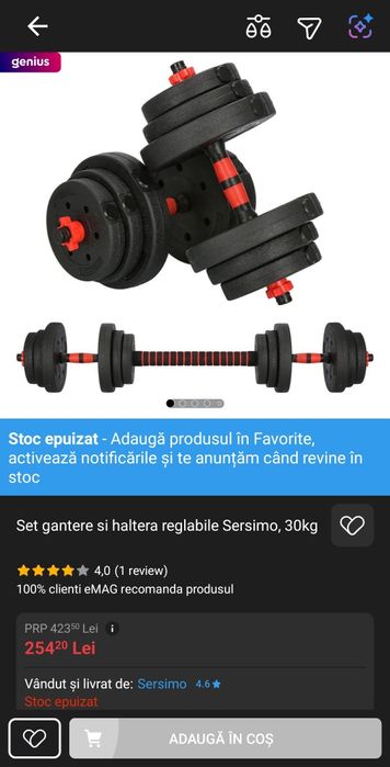 Gantere reglabile 30 kg