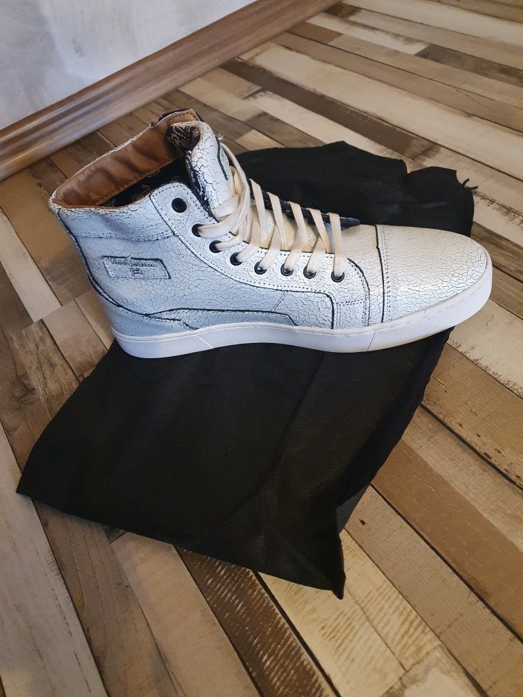 Sneakers bărbat din piele albi măsura 44