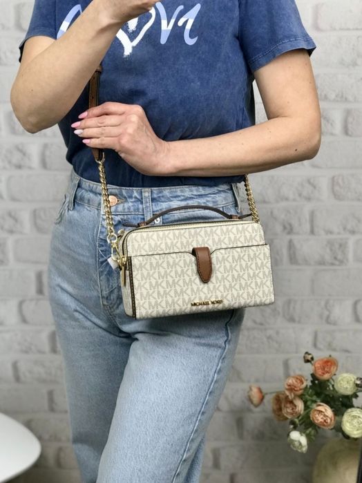 Дамска чанта Michael Kors Jet Set Item Vanilla