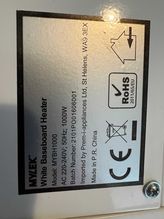 Convector Caldura Electric MILEK, Nou, Telecomanda, Cutie, Stecher UK