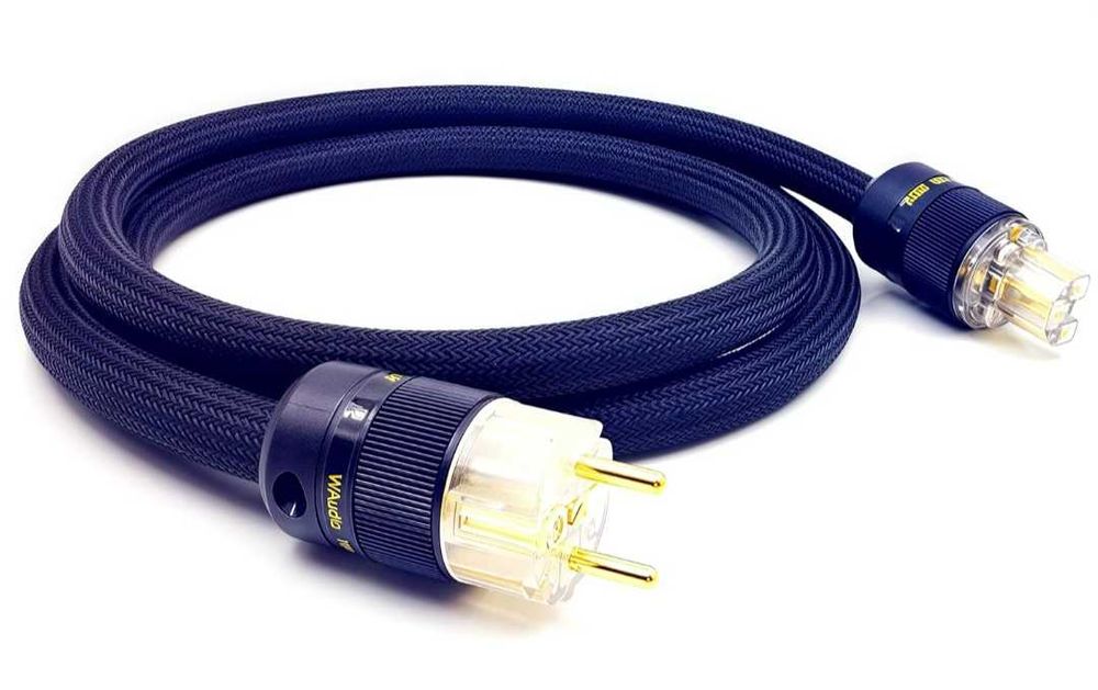 WAudio 10AWG аудиофилски захранващ кабел,стандартен за ЕС Hi-Fi