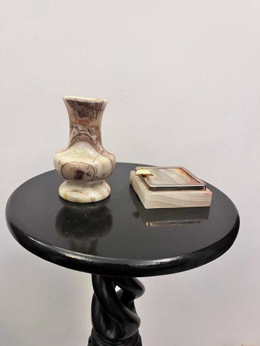 Set doua obiecte din onix bibelouri bibelou scrumiera