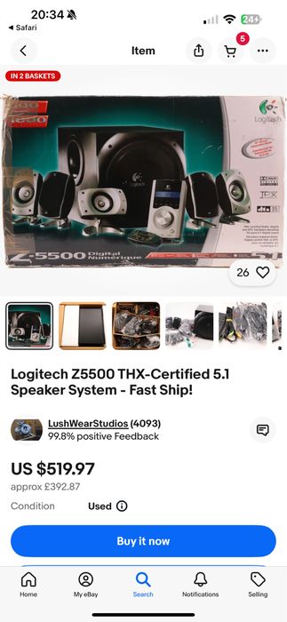 Logitech z5500 system audio 5.1