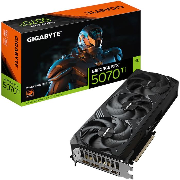 Видеокарта GIGABYTE GeForce RTX 5070 Ti WindForce SFF, 16GB