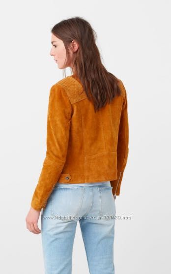 Jacheta Mango măr 36 piele naturala