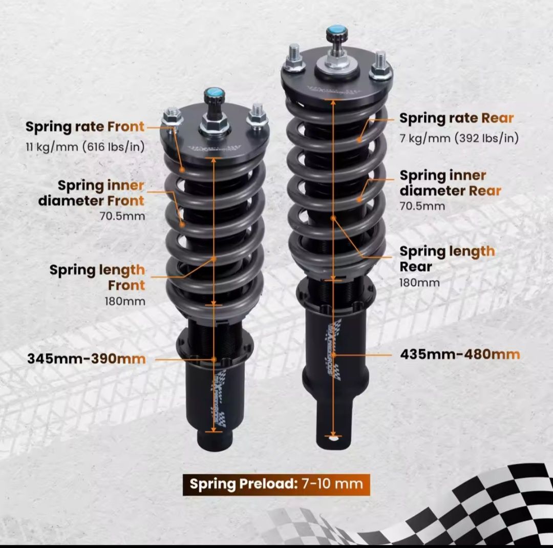Спортни амортисьори T7 Coilover Honda CR-X ,Honda Civic