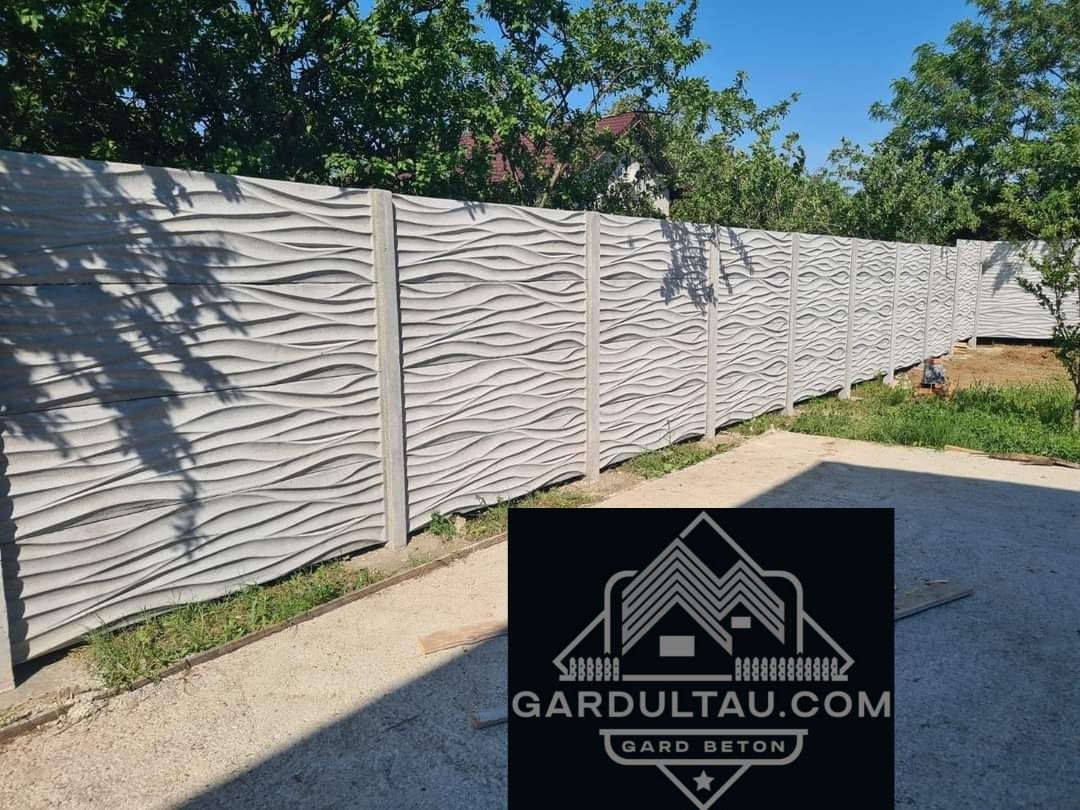 Reduceri garduri din beton placi și stalpi de gard model Piatra dubla