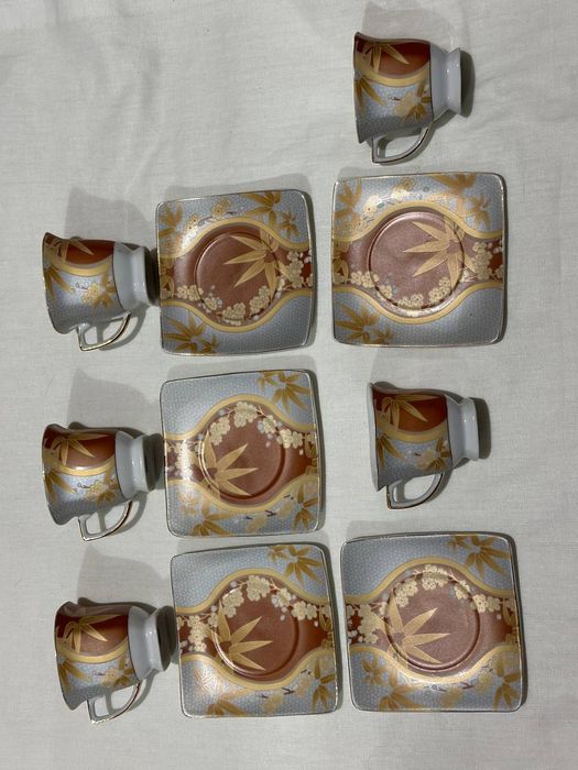 Чайный набор YAMASEN Япония на 5 персон. С 24 каратным золотом.