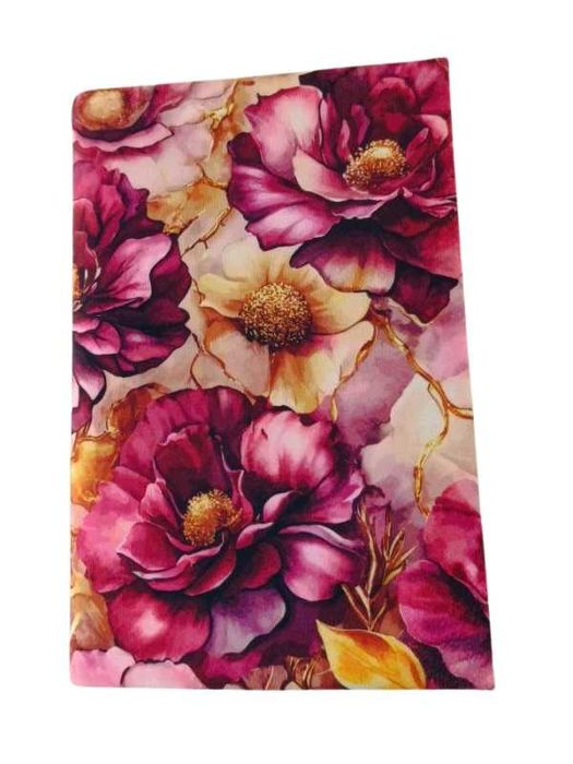 Калъф за книга "Бугундско вино" с цветя