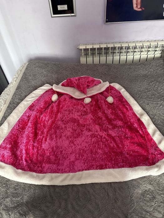 Новогодняя Накидка деда мороза ( подойдет для снегурочки )для девочек