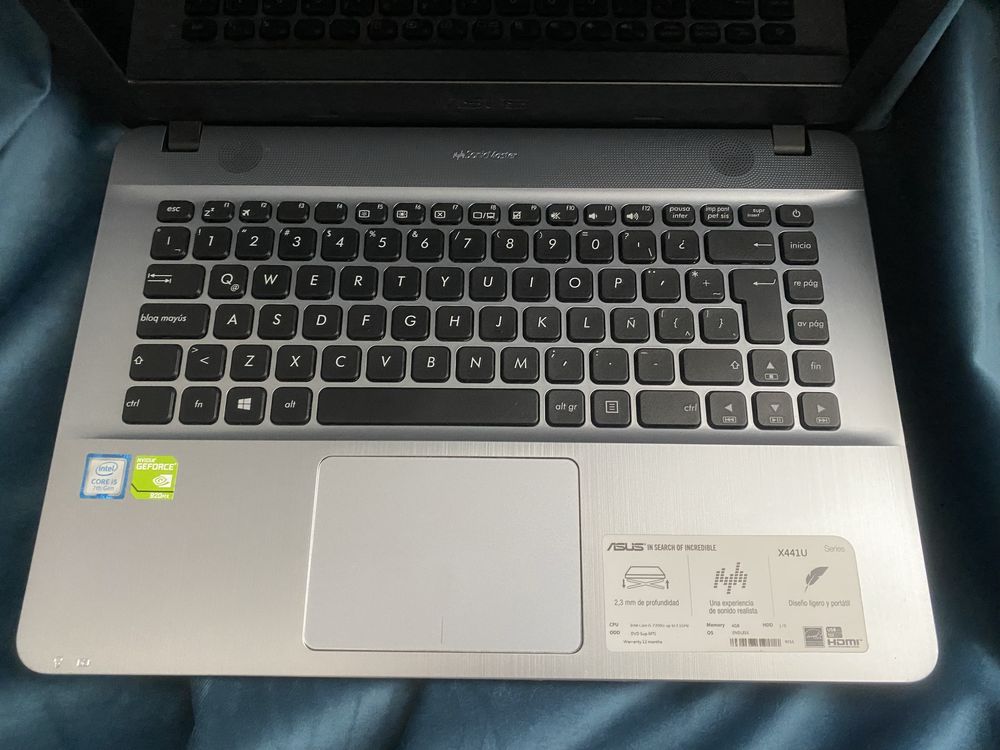 Asus 14”, i5 gen 7, 8gb ram, nvidia 2gb, 1tb ssd