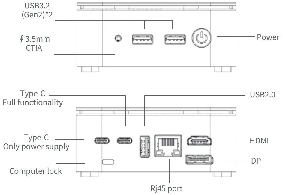 MiniPC GMKtec G10, AMD Ryzen5 3500, 16GB Ram, SSD 512GB, Windows 11