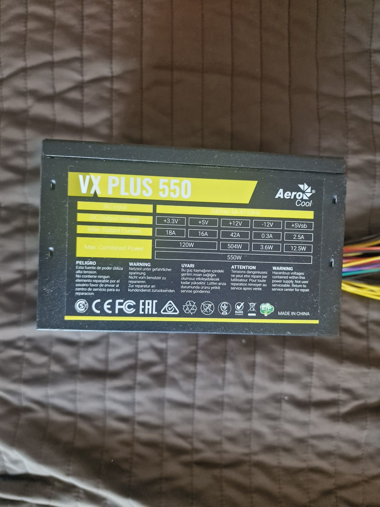 Блок питания aerocool VX PLUS 550