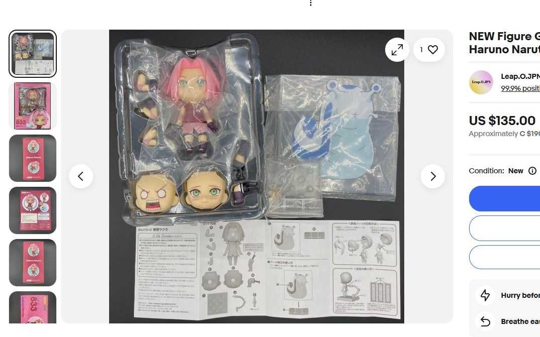 Аниме фигурка Sakura Haruno #833 Nendoroid Naruto  Сакура  Наруто