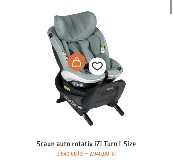 Scaun auto Be Safe , Izi Turn , 360 •