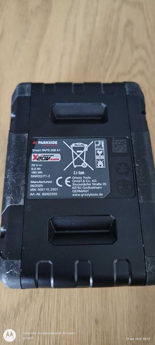 Acumulator 8Ah,20 V Bluetooth Parkside