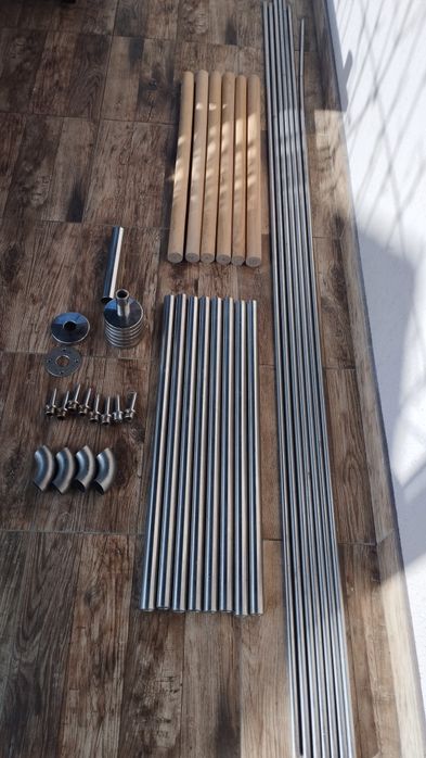 Vând Set țeavă inox scări interioare