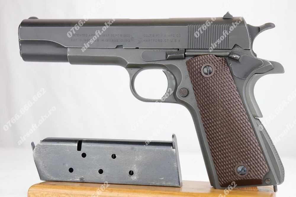 Pistol *Putere Modificata 5J REAL* COLT 1911 (Airsoft GREU FULL METAL)