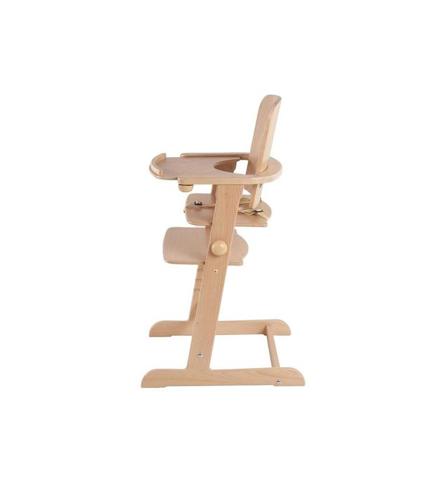 ЧИСТО НОВ дизайнерски дървен детски стол за хранене-СИВО. Geuther