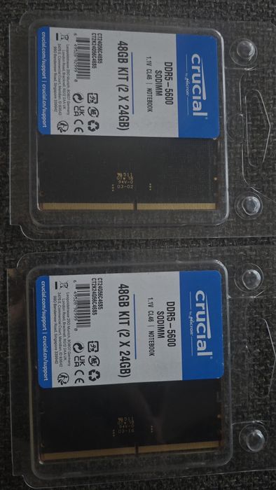 Ram Sodimm 48Gb DDr5 5600 Crucial