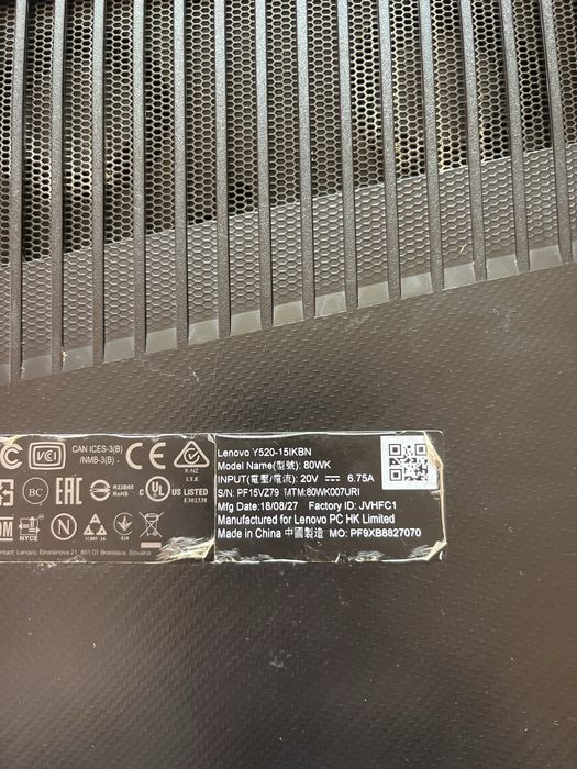 Vand laptop gaming Lenovo LegionY520