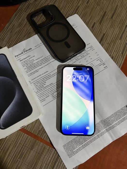 Vand iPhone 15 PRO 128 GB Blue Titanium FullBox