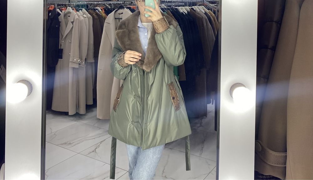 Куртка пуховик с мехом