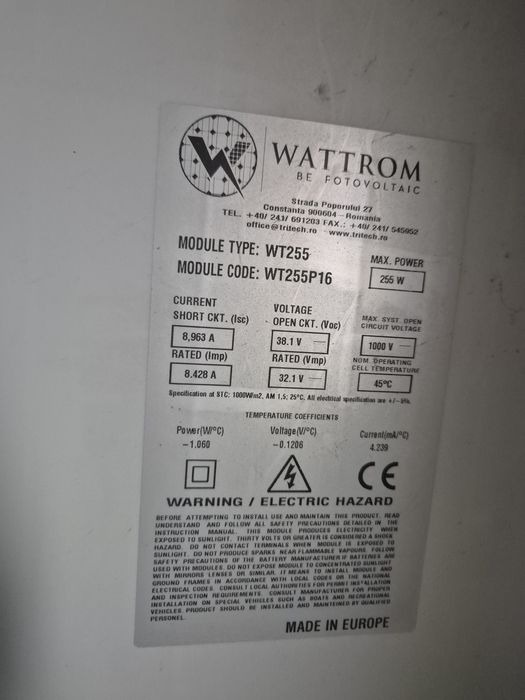 Panouri fotovoltaice Wattrom.