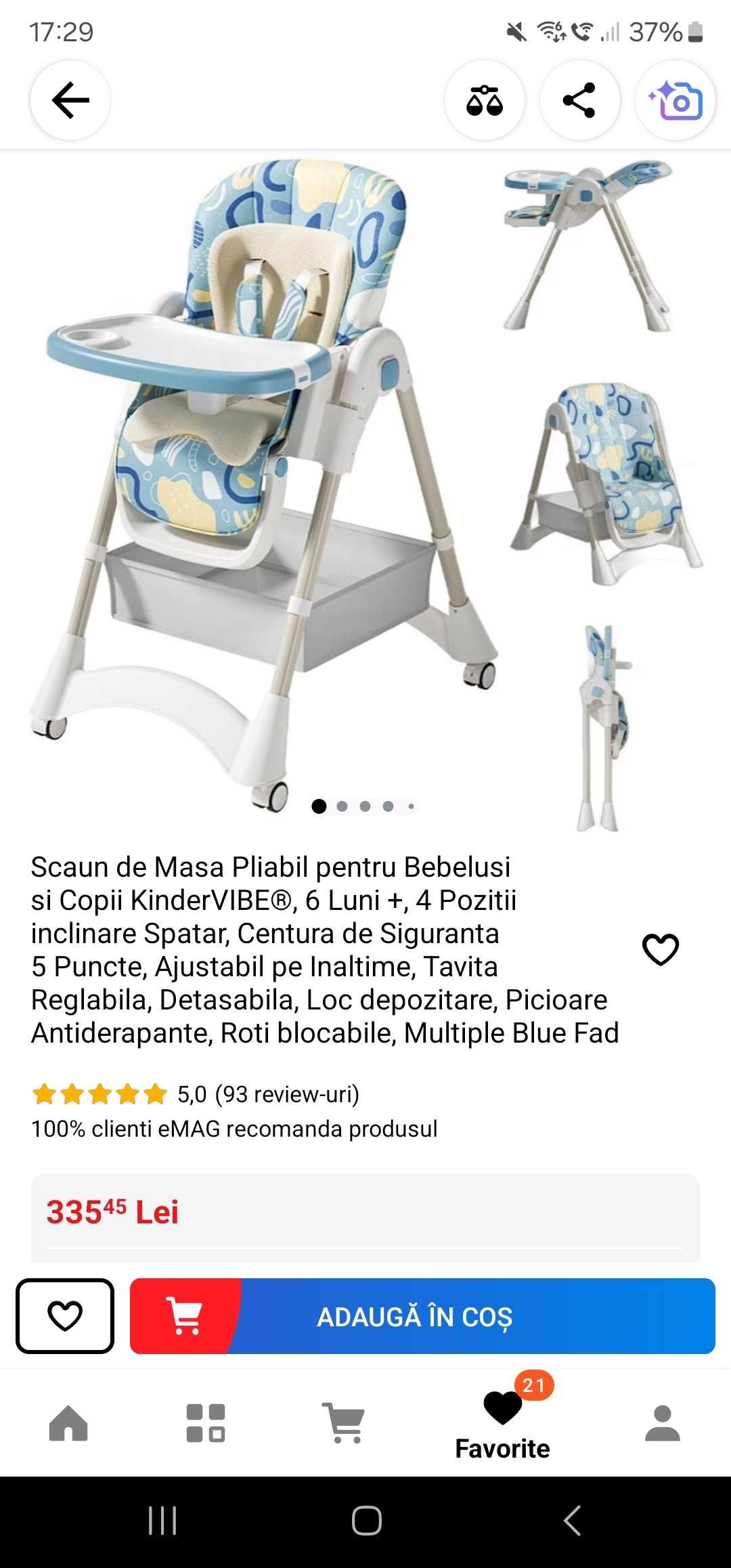 Scaun de masa KindeVibe