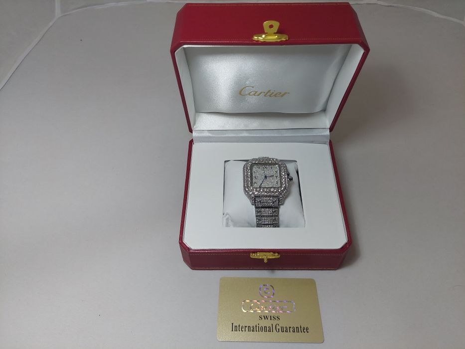 Ceas Cartier full box Moissanite VVS cadou calitate premium  vinted