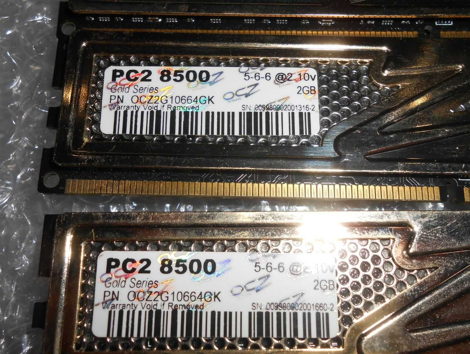 ОЗУ DDR2 OCZ GOLD  PC2-8500 2GB комплект 4 штуки