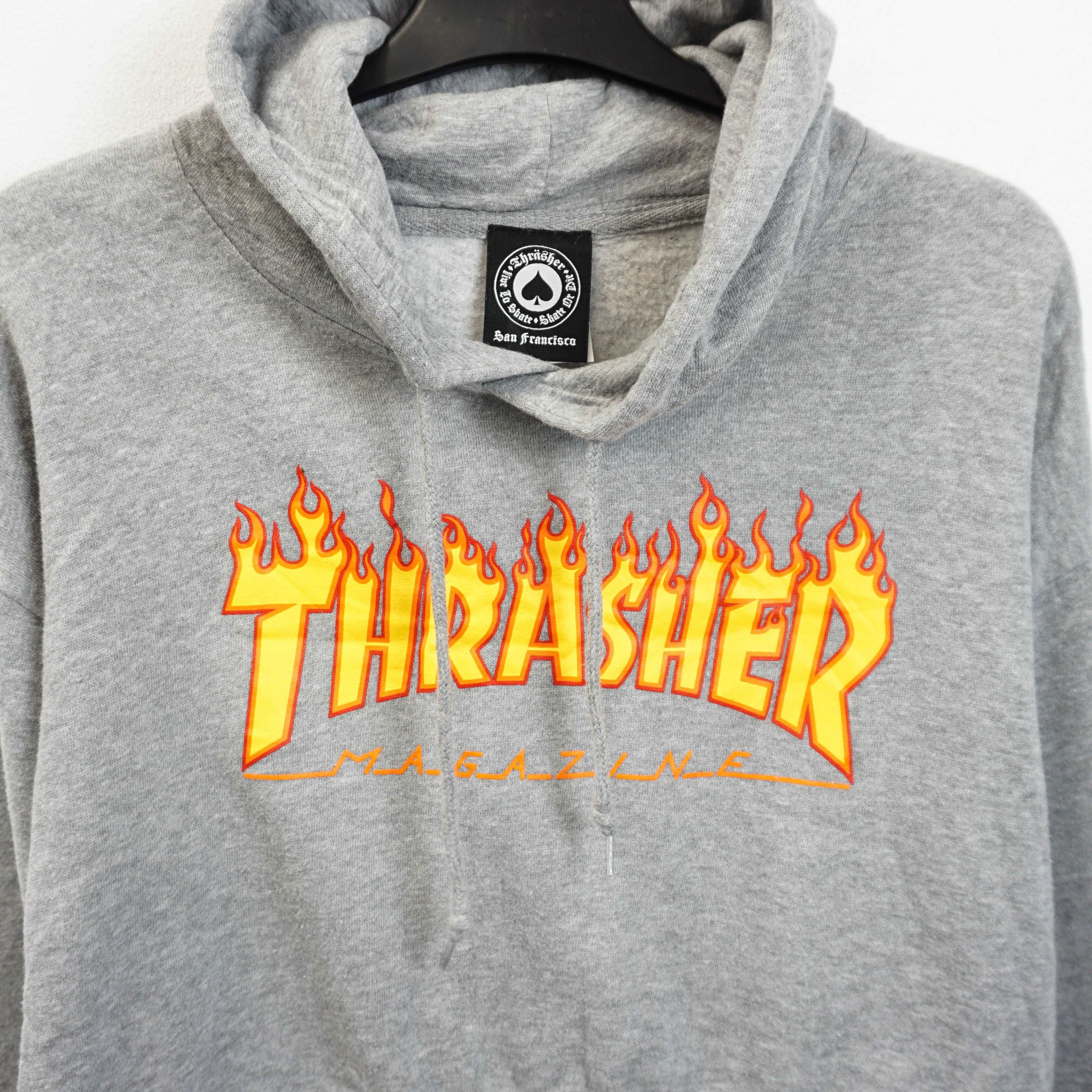 THRASHER оригинален дамски кроп-топ суичър - XS