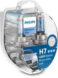 Комплект Халогени Крушки за фарове Philips H7 WhiteVision Ultra 2бр