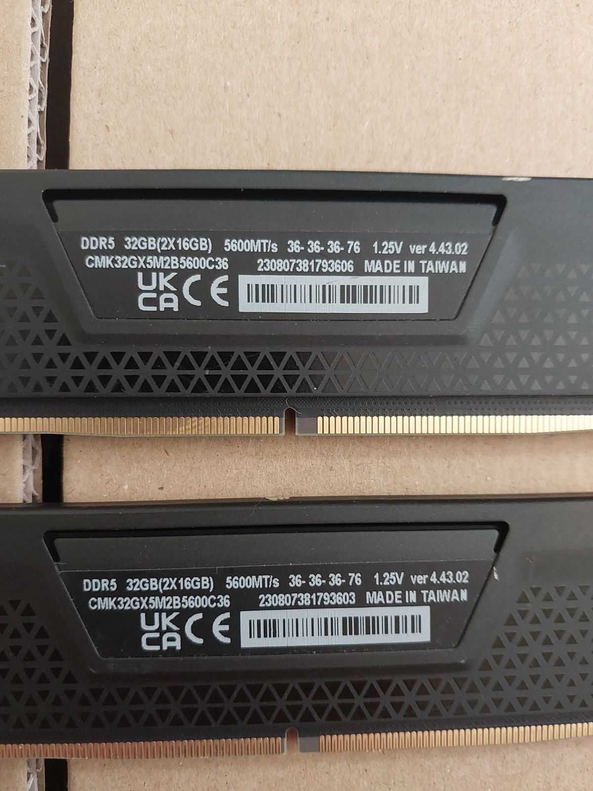 32GB DDR5 Corsair Vengance, 5600MT/s, CL36